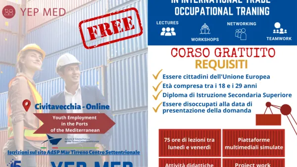 YEP MED, pubblicato il bando del secondo “Occupational Training”