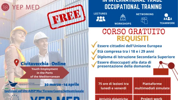 YEP MED, pubblicato il bando del terzo “Occupational Training”